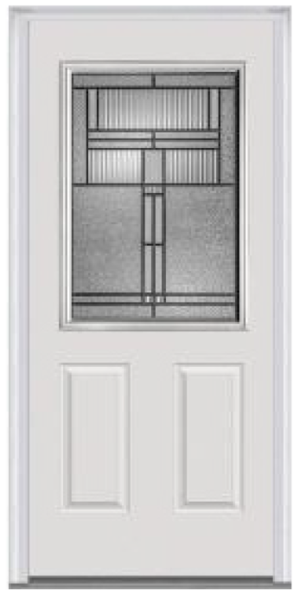 Exterior Doors R Anell Homes Opt Brighton 1 2 Glass Front Door